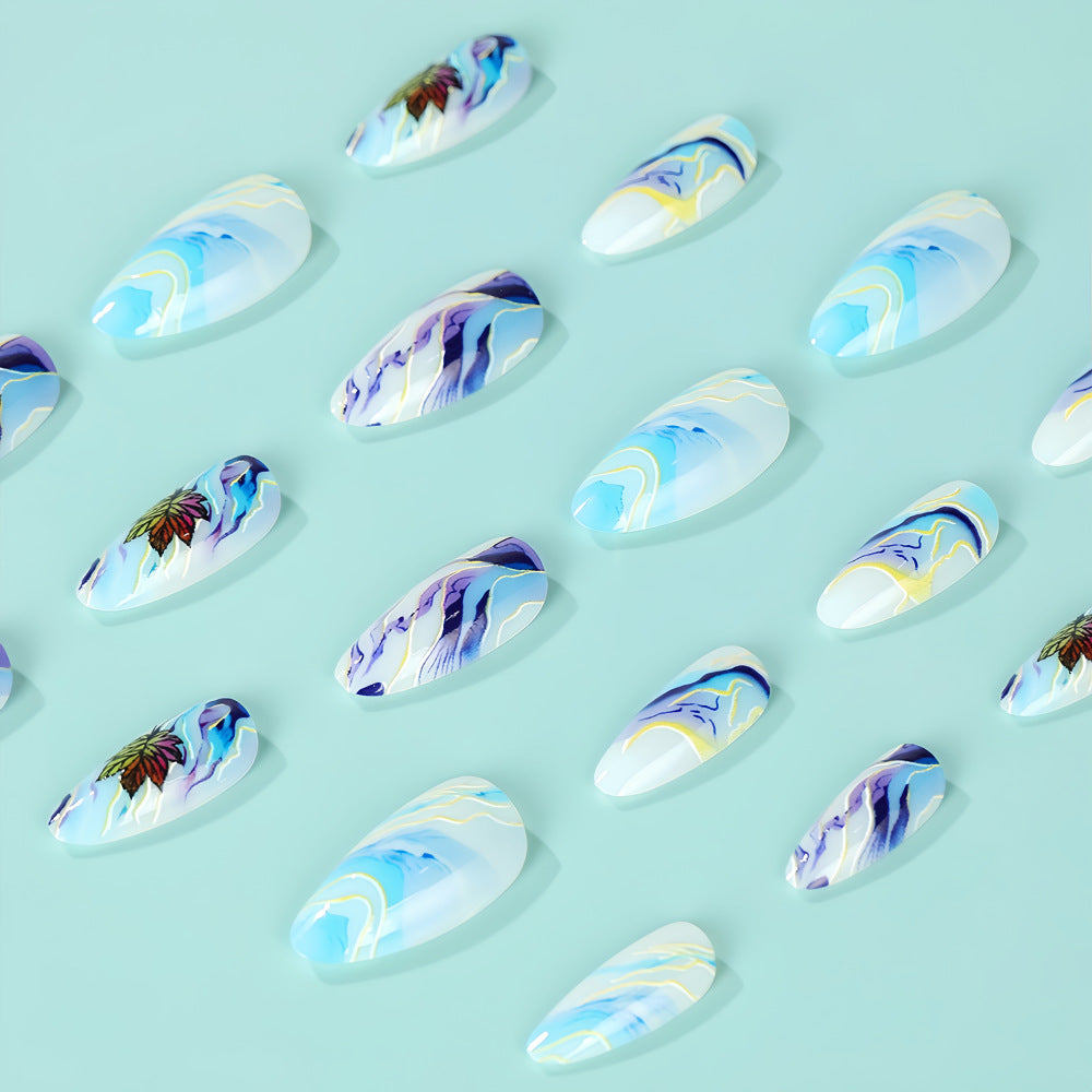 Artificial nails in elegant floral design Kalsten