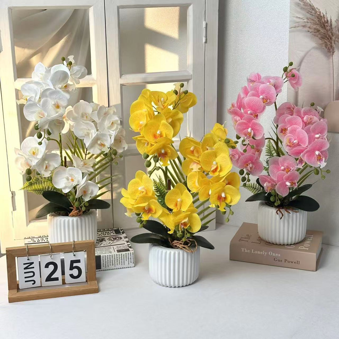 Artificial Orchid Arrangement for Decorative Home Display