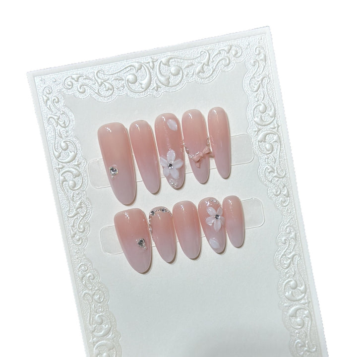 Floral Press-On Nail Art Set Kalsten