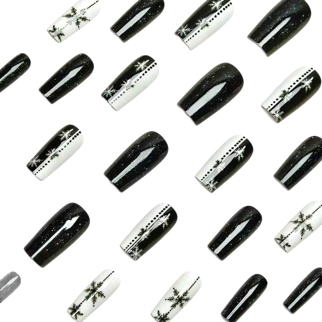 Elegant Winter Snowflake Nail Art Kalsten