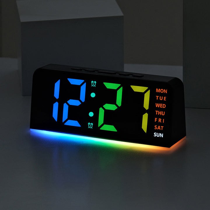 Digital radio alarm clock with color changing display Kalsten