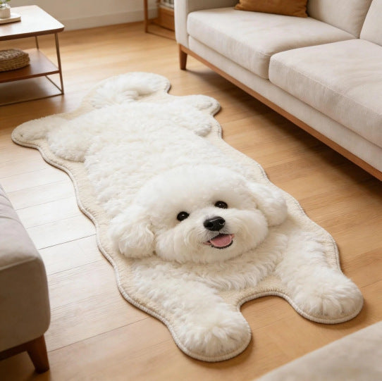 Playful Dog Shaped Area Rug