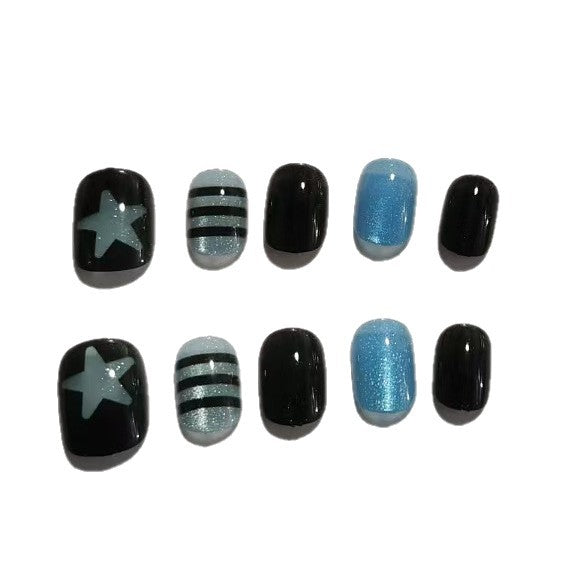 Glamorous Star and Stripe Press-On Nails Kalsten