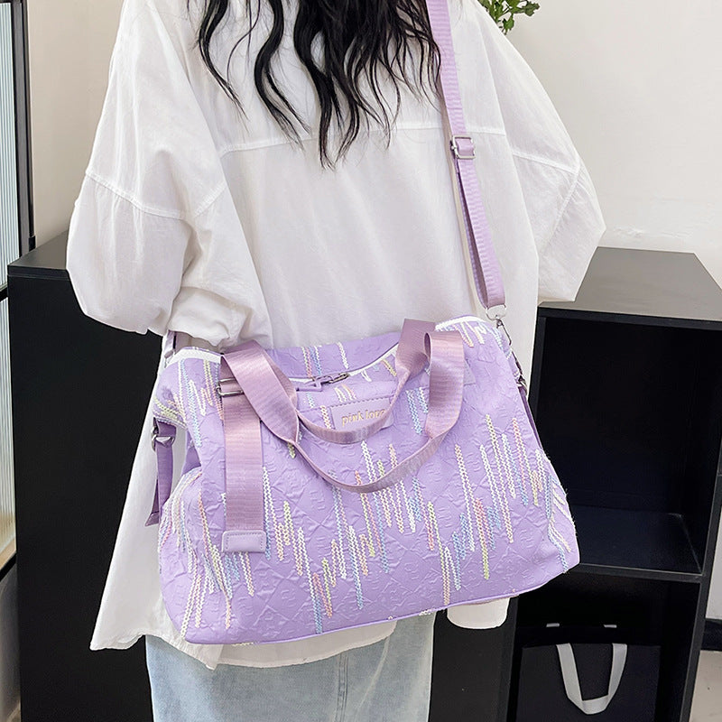 Chic Textured Travel Duffle Bag Kalsten