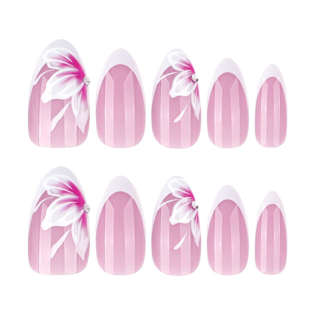 Elegant artificial nails with floral decorations Kalsten