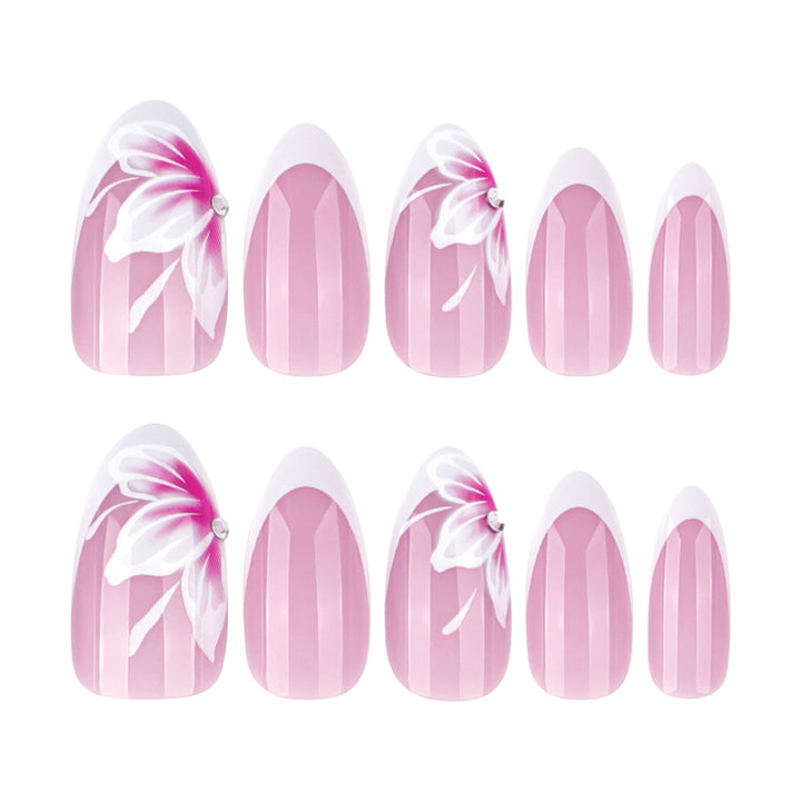 Elegant artificial nails with floral decorations Kalsten
