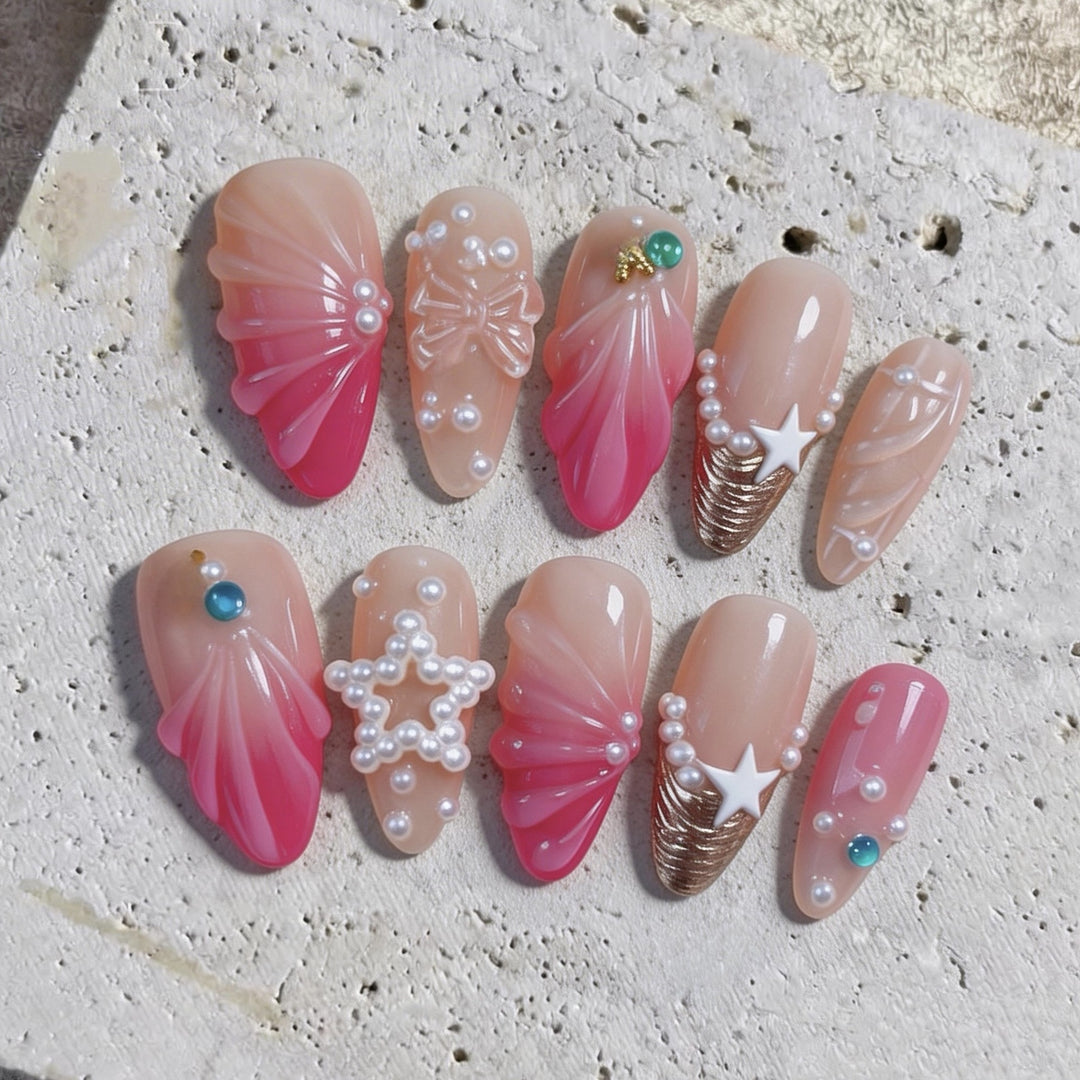 Decorative 3D Nail Art Tips Set