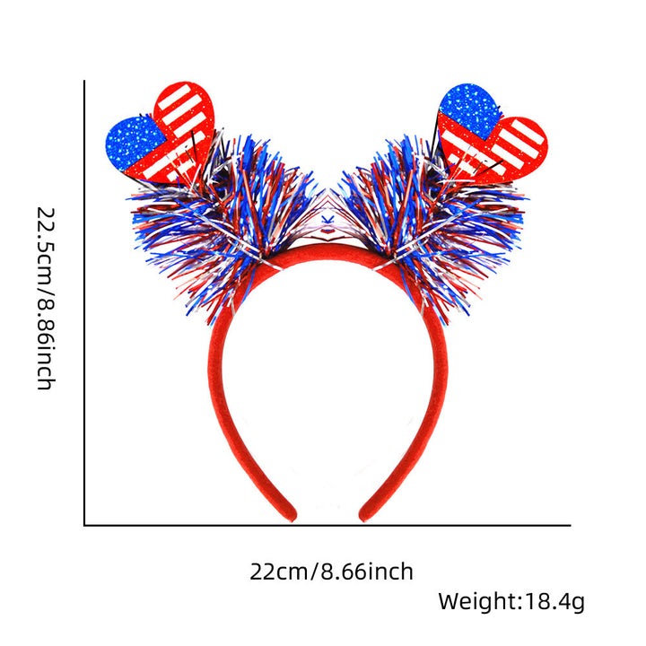 Unisex nan patriotic star antenna headband with ribbon streamers Kalsten