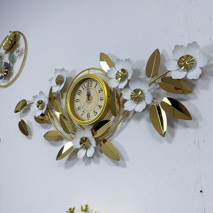 Floral Wall Clock Art Decor Kalsten