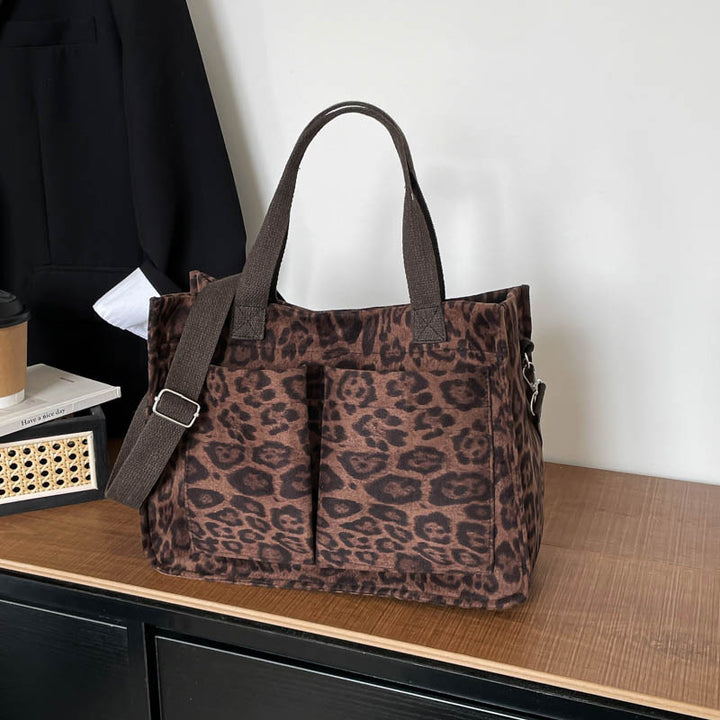 WoChic Leopard Print Utility Tote Bag Kalsten