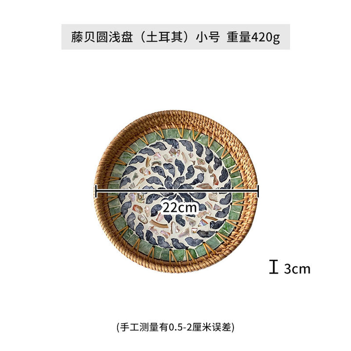Women's Round Mosaic Serving Platter Kalsten