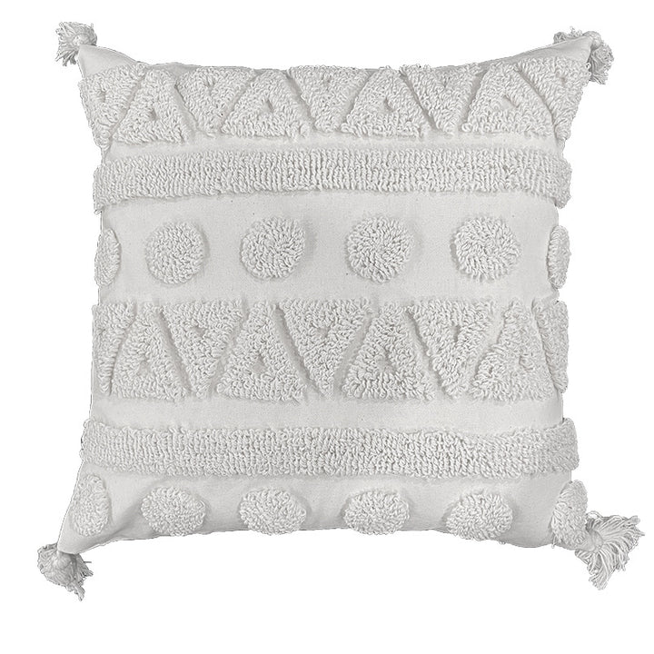 Textured Geometric Throw Cushion