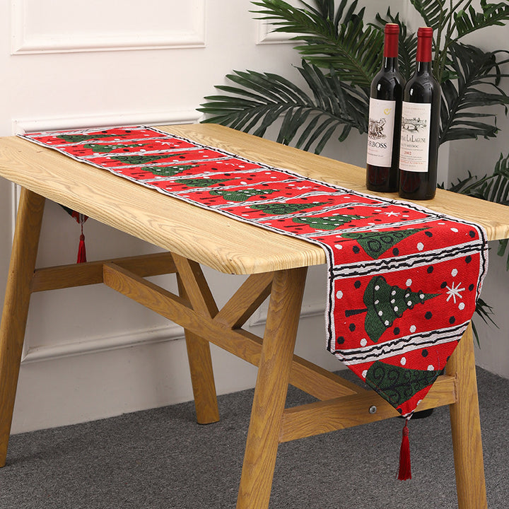 Festive table runner with reindeer motif Kalsten