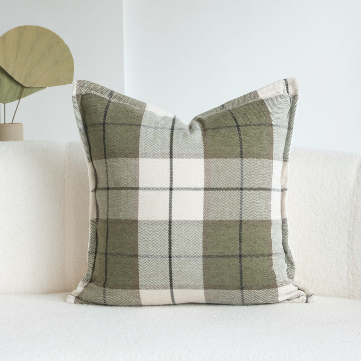 Cozy Plaid Throw Pillow for Home Decor