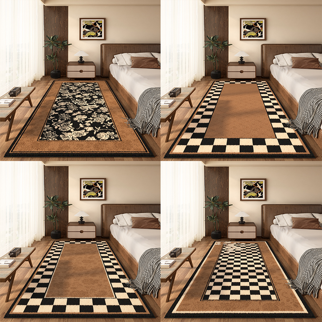 Floral Print Runner Rug
