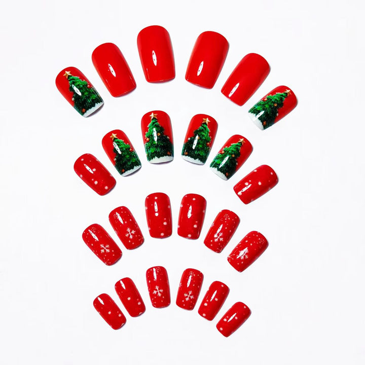 Festive 3D Christmas Tree Nail Art Kalsten