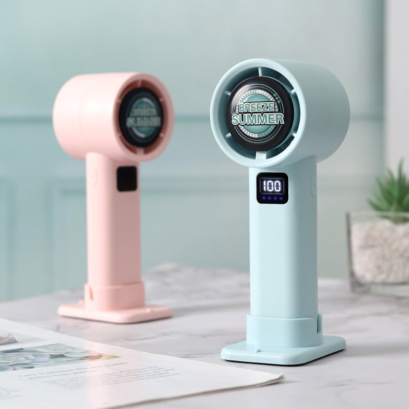 Ladies portable mini misting fan with LCD temperature display Kalsten