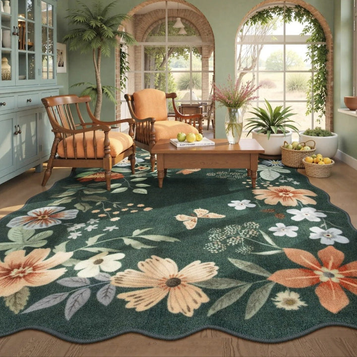 Elegant Floral Design Area Rug