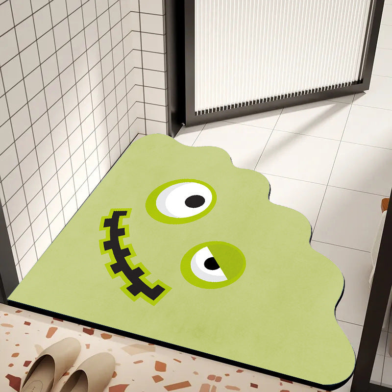 Playful Cartoon-Themed Bath Mat