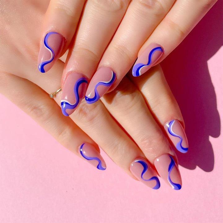 Creative Nail Art with Wave Pattern Kalsten