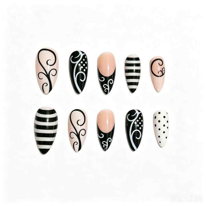 Artistic Stiletto Press-On Nail Art Set Kalsten