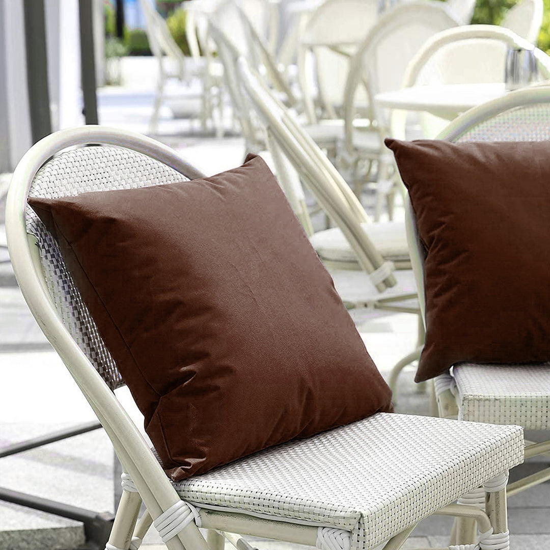 Outdoor Water-Resistant Square Throw Pillow Insert with Plush Polyester Fill