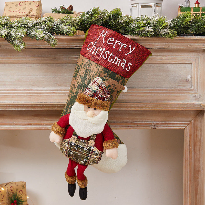 Festive Christmas stocking with nostalgic design Kalsten