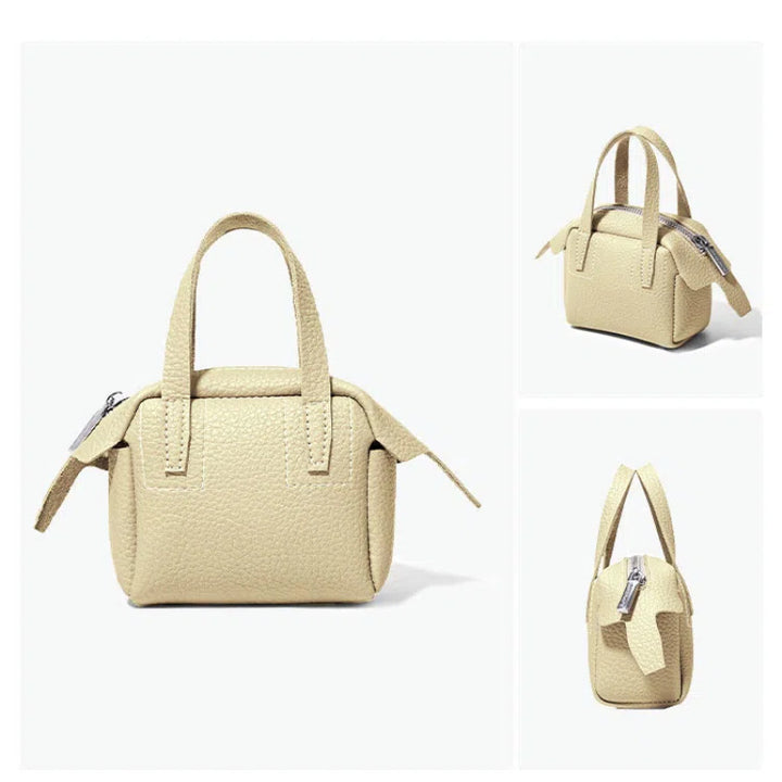 Compact Textured Handheld Satchel Kalsten