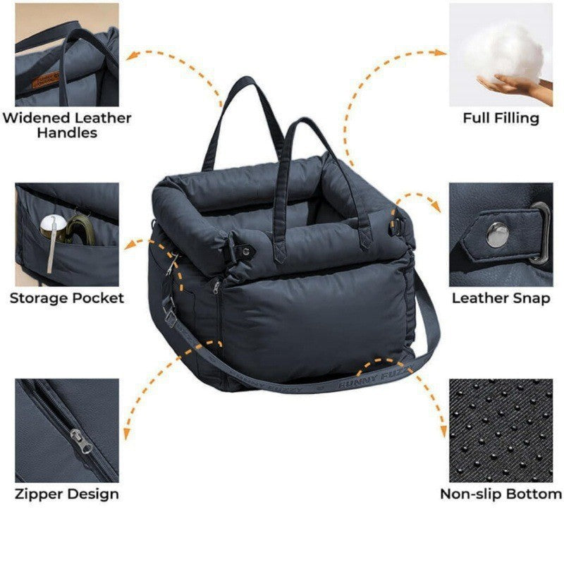 Pet car seat with secure harness Kalsten