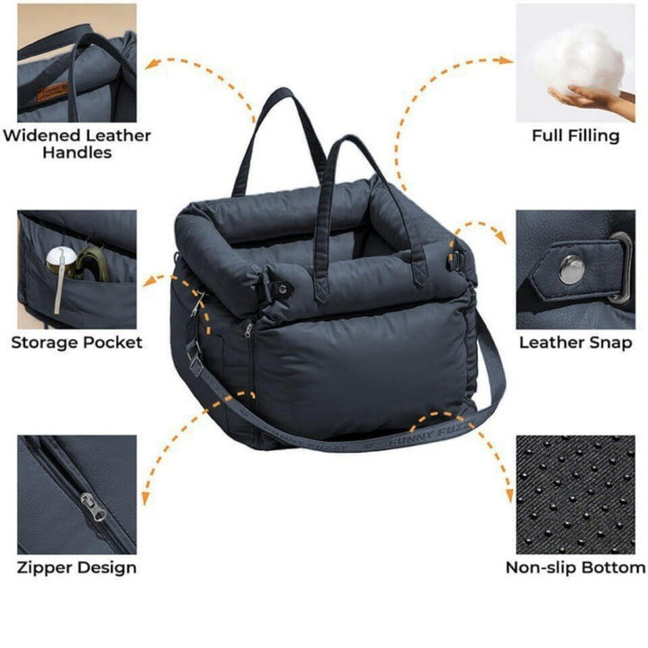 Pet car seat with secure harness Kalsten