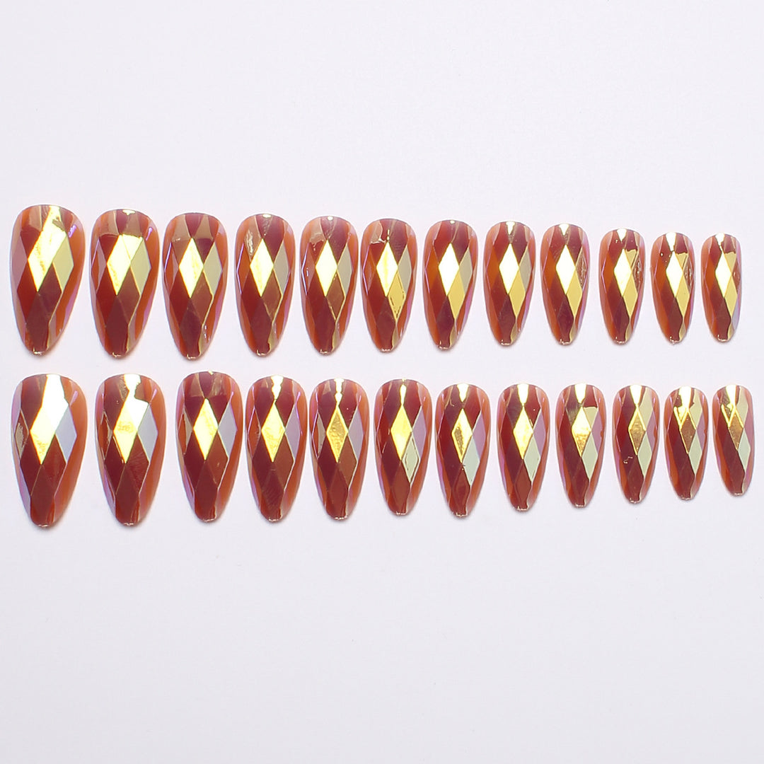 Diamond-Shaped Press-On Nail Set Kalsten
