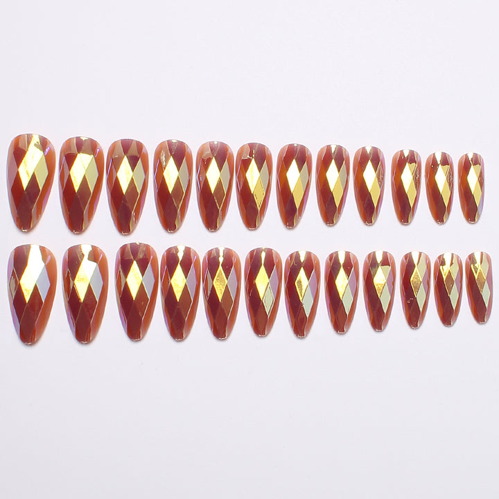 Diamond-Shaped Press-On Nail Set Kalsten
