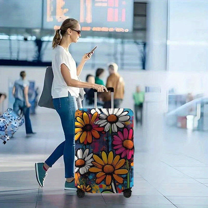 Women's hard-shell suitcase with creative floral print Kalsten