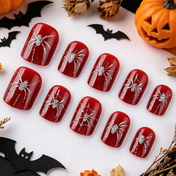 Halloween-Themed Spider Nail Art Kalsten