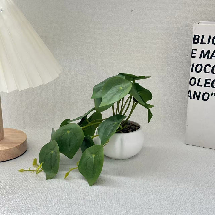 Lifelike Potted Green Plant
