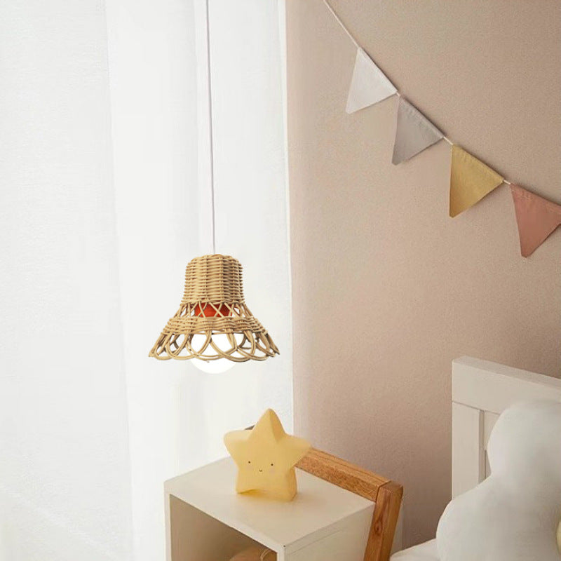 Handmade hanging lamp made of natural material Kalsten
