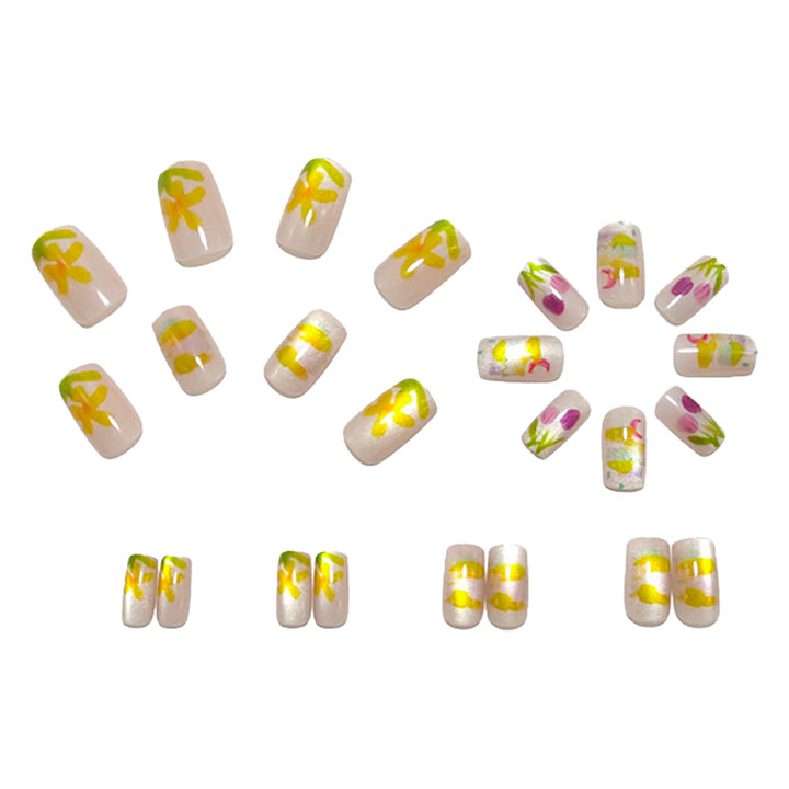 Artificial nails with colorful spring design Kalsten