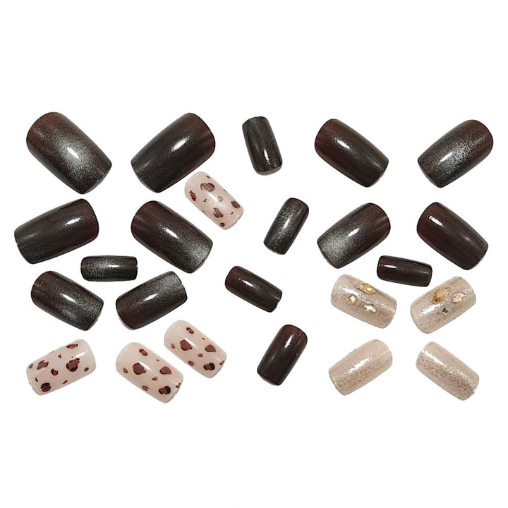 Artificial nails with luxurious shine and animal design Kalsten