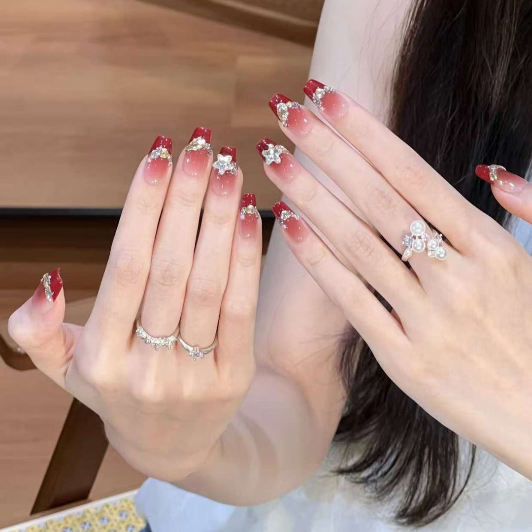 Decorative Floral Press-On Nails Kalsten
