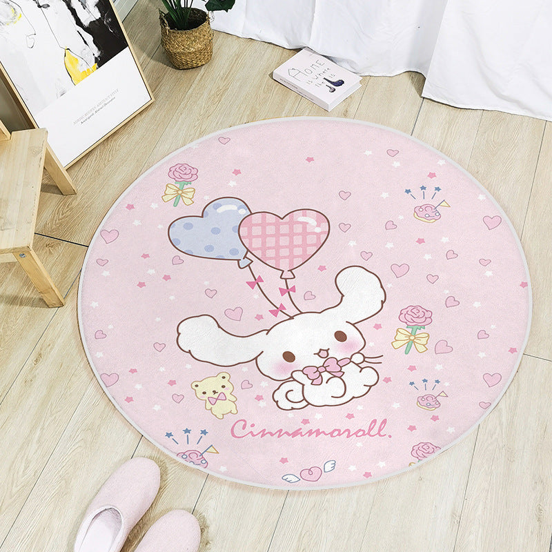 Cute Cartoon Bunny-Themed Area Rug