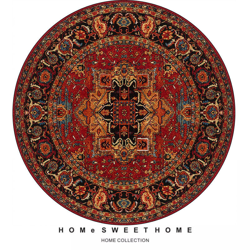 Vintage-Inspired Round Area Rug