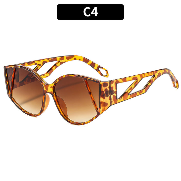 Trendy Cat-Eye Sunglasses with Decorative Geometric Accents