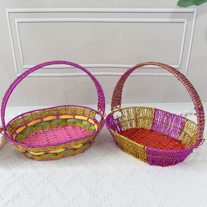 Colorful Decorative Woven Basket Kalsten
