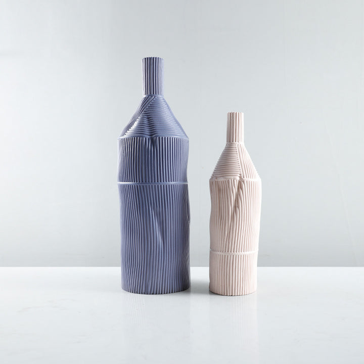 Decorative Striped Ceramic Vase