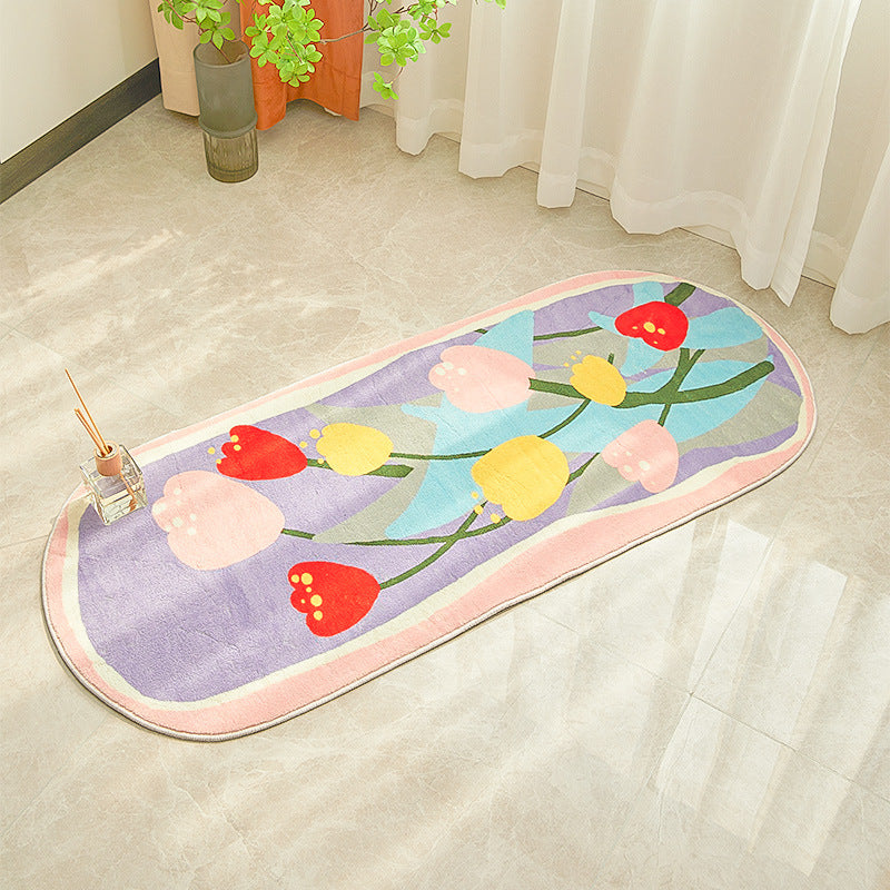Floral-Themed Bath Area Mat