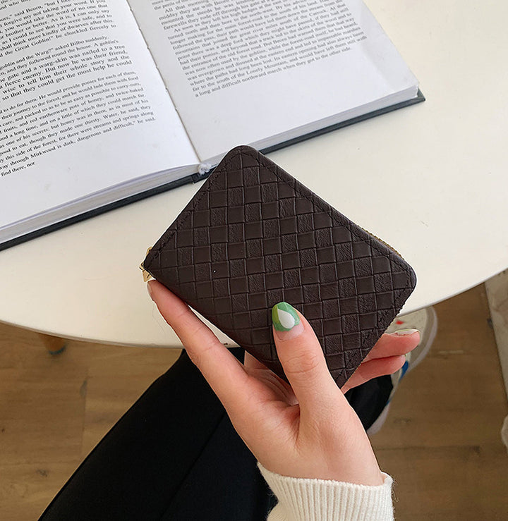 Textured Leather Credit Card Holder