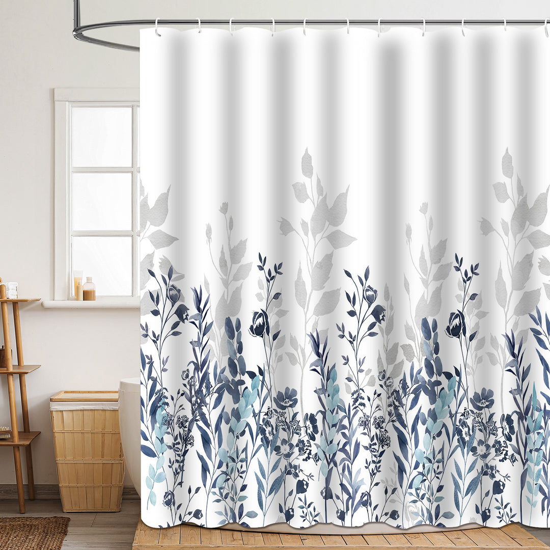 Floral Patterned Bathroom Shower Curtain Kalsten