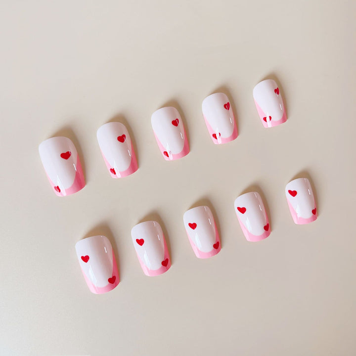 Nail Art Set with playful heart motif and elegant accents Kalsten