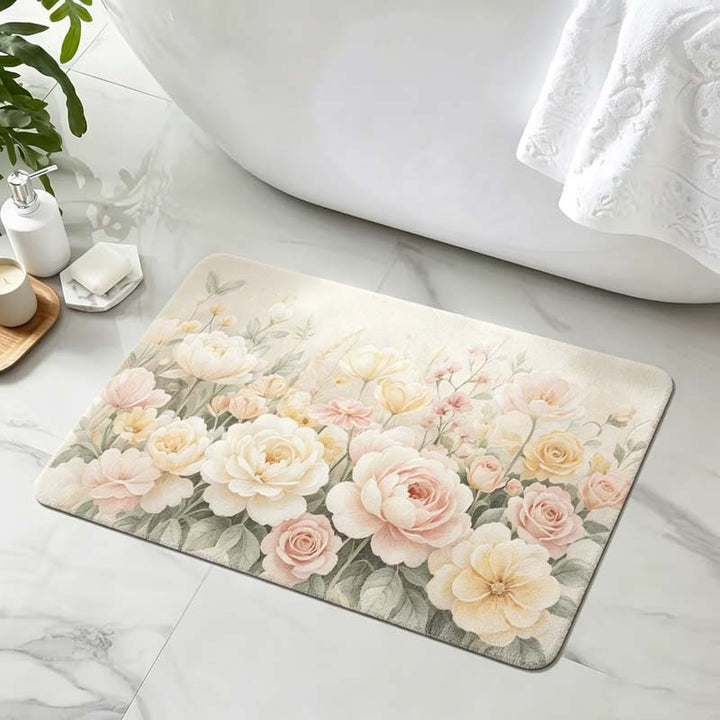Floral-Themed Comfort Bath Mat Kalsten
