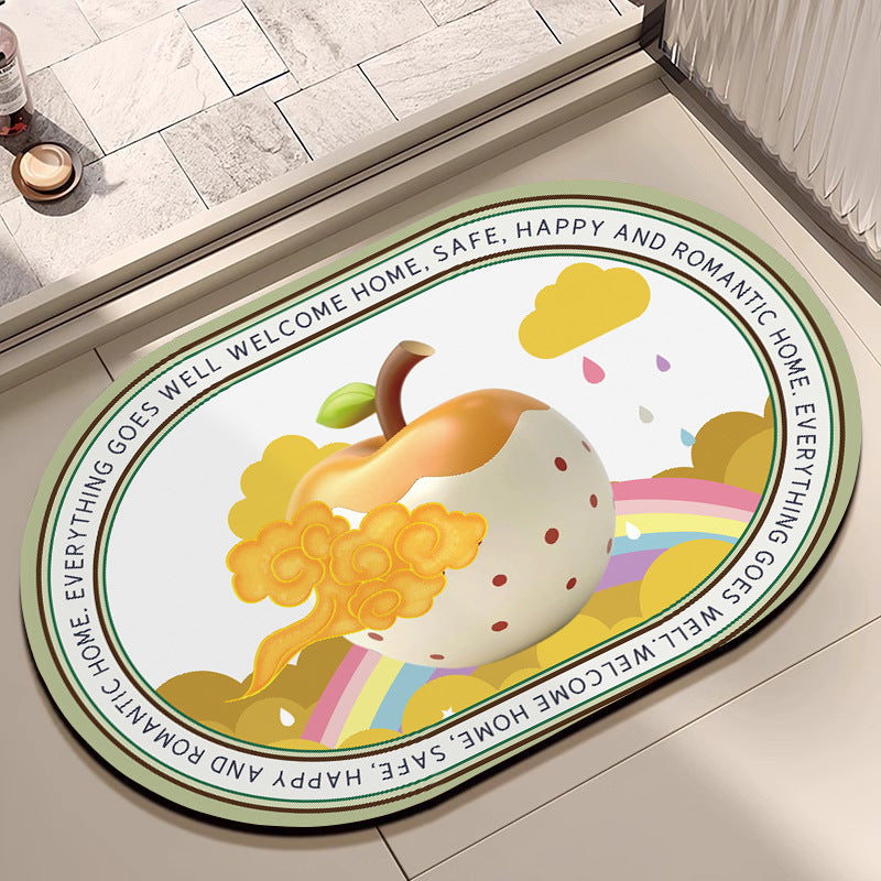 Whimsical Cabbage-Themed Welcome Mat Kalsten
